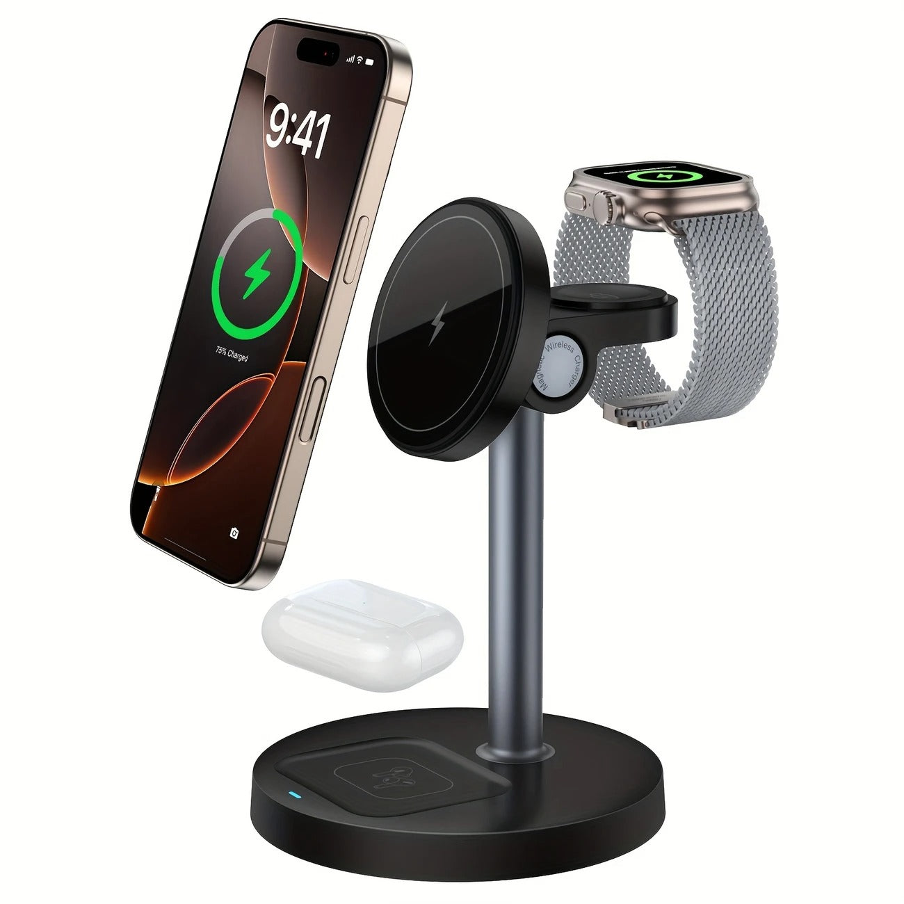 3 in 1 Magnetic Wireless Charger Stand