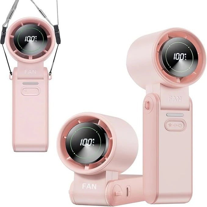 Portable Digital Display Foldable Turbo Fan