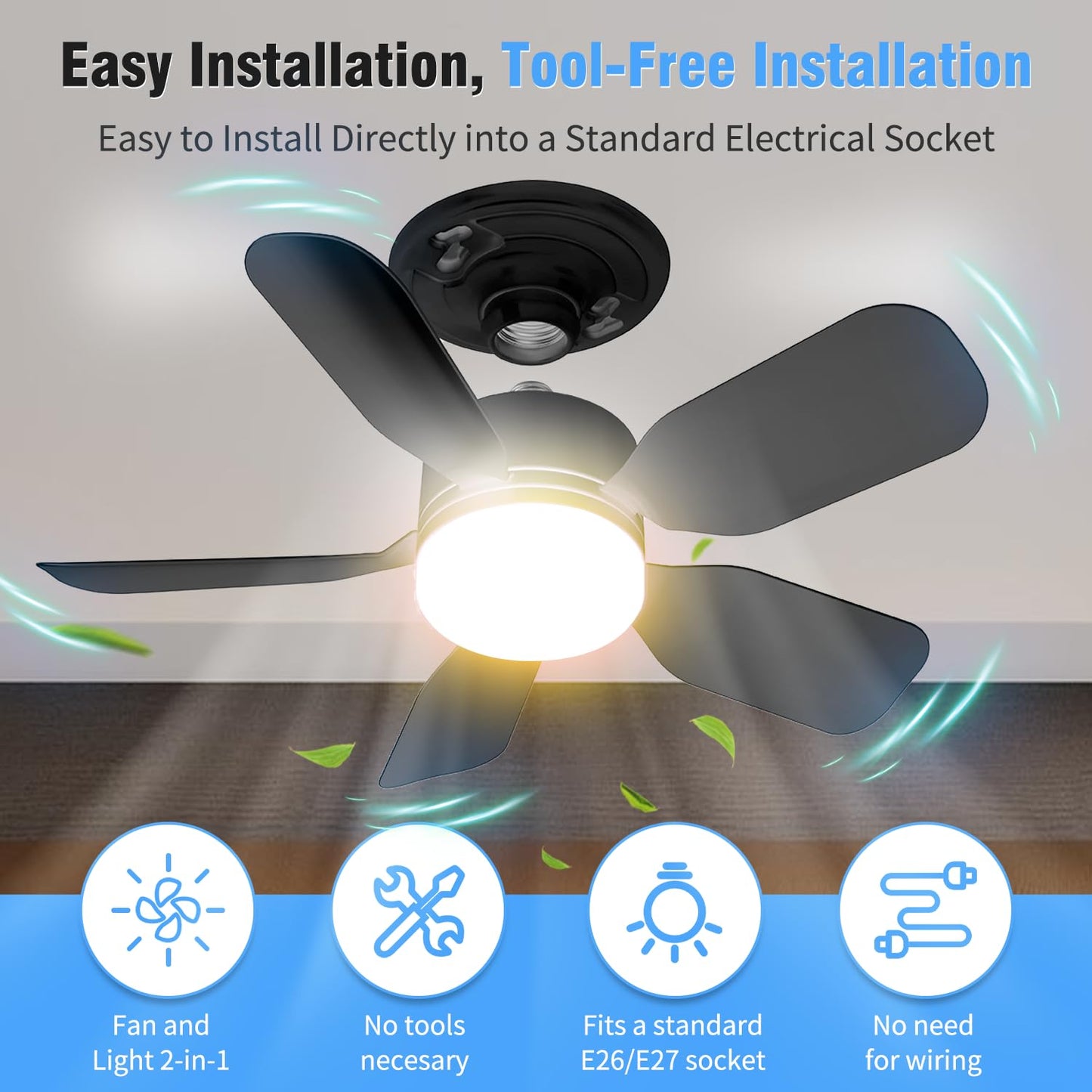 Socket FanLight with Remote