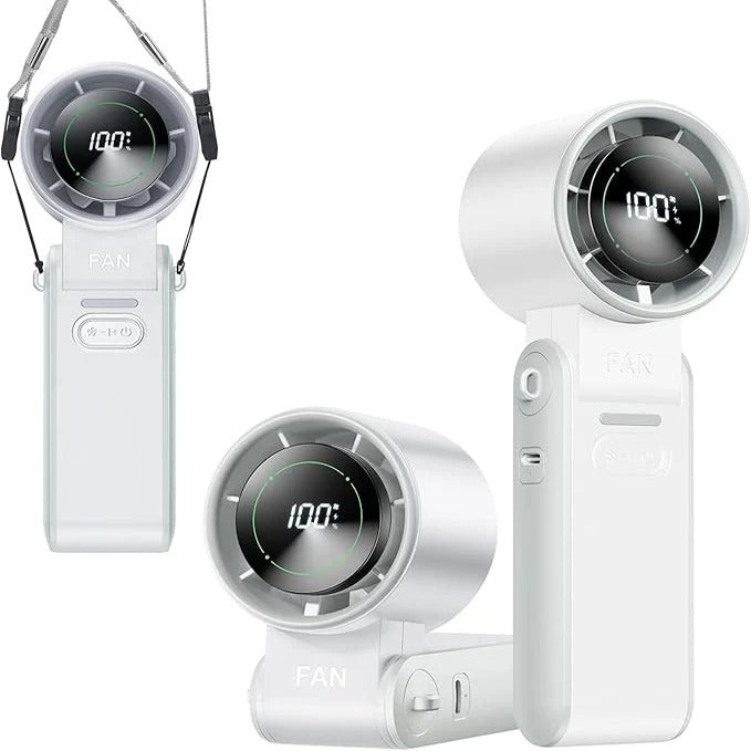 Portable Digital Display Foldable Turbo Fan