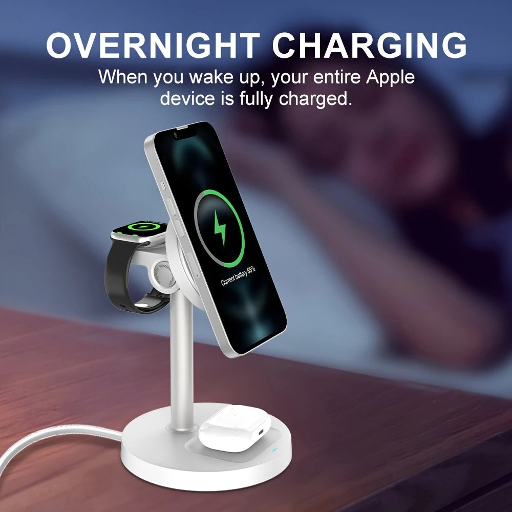 3 in 1 Magnetic Wireless Charger Stand