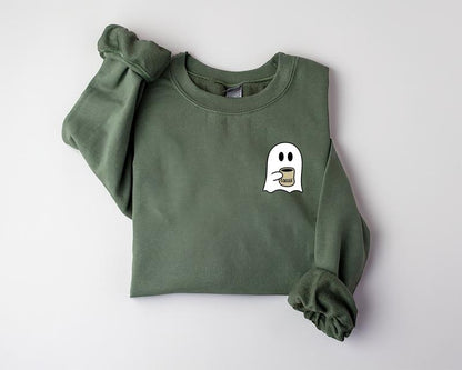 Cute Halloween Spooky Coffee Sweatshirt