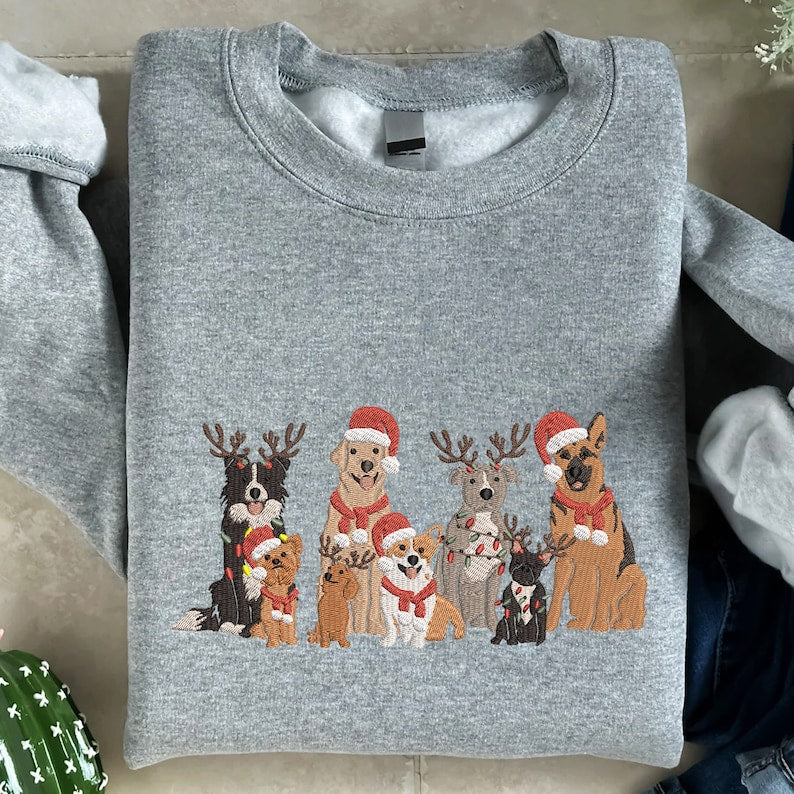 Embroidered Family Dog Christmas Pet Hoodie