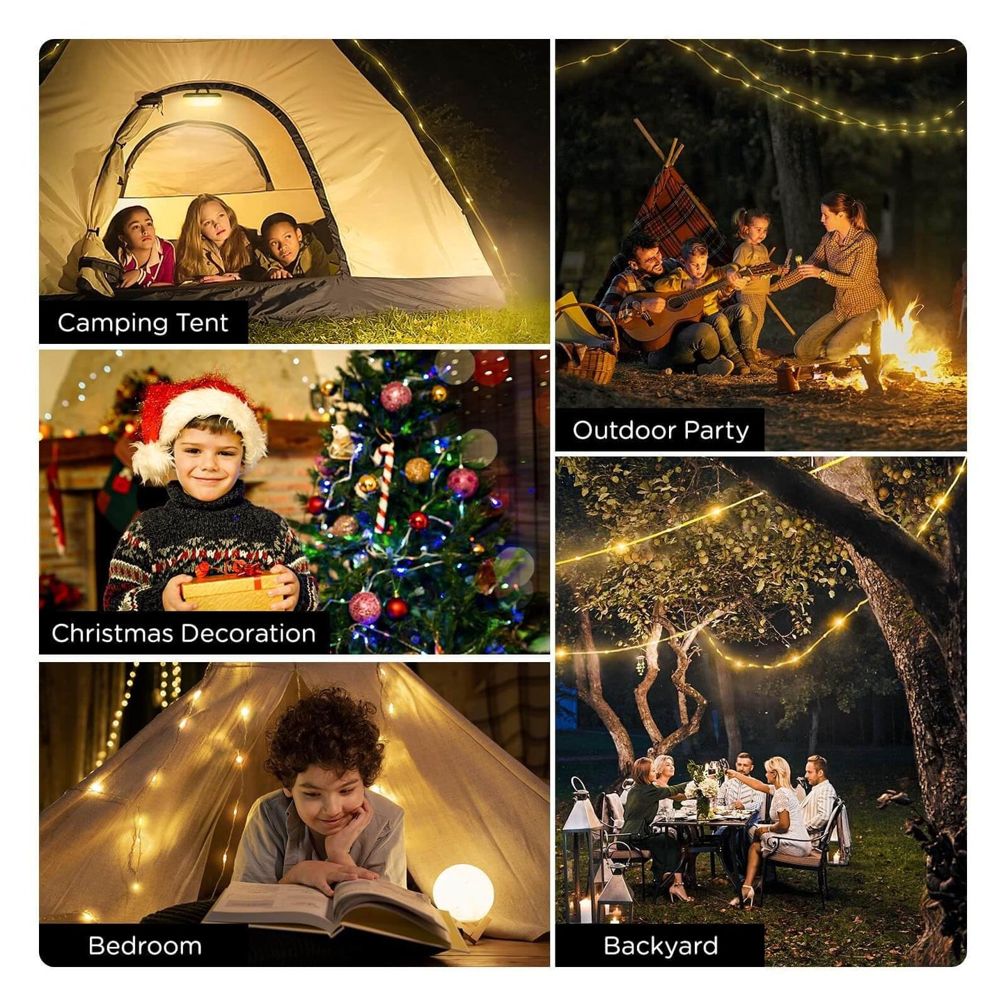 4 in 1 Retractable String Lights