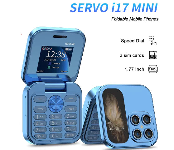 Feifeitech™ i17 Mini Flip Phone