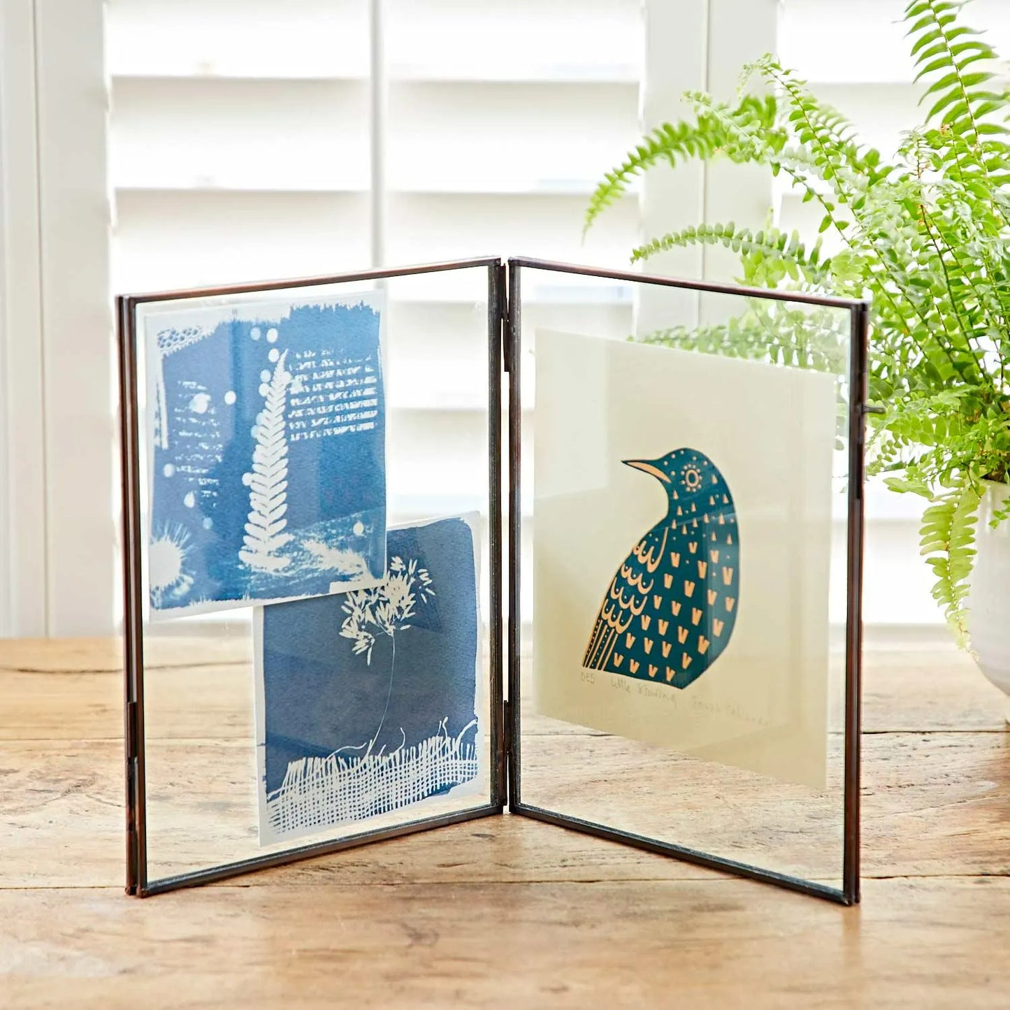 Feifeitech™ Recycled Glass And Metal Photo Frame