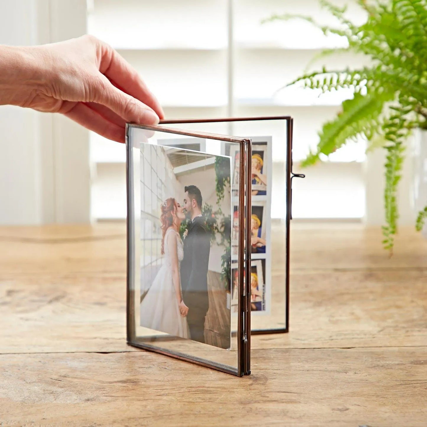 Feifeitech™ Recycled Glass And Metal Photo Frame