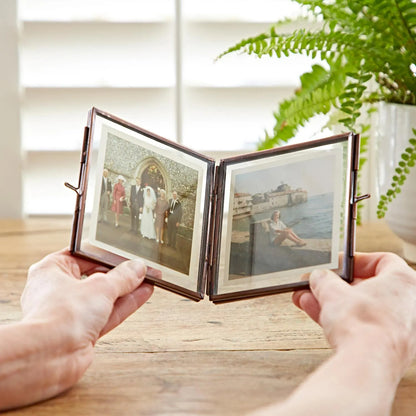 Feifeitech™ Recycled Glass And Metal Photo Frame